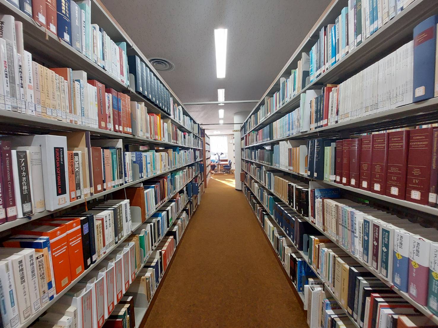 筑波大学附属図書館・図書館情報学図書館の蔵書。図書館資料のオンライン活用を可能とするための著作権制度のあり方について研究しています。