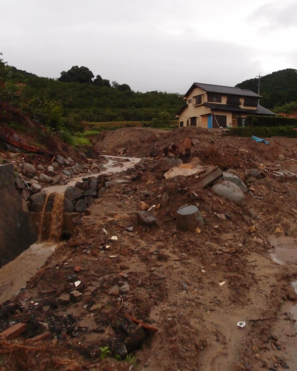 スイッチを考えるきっかけとなった平成29年7月九州北部豪雨の被災地