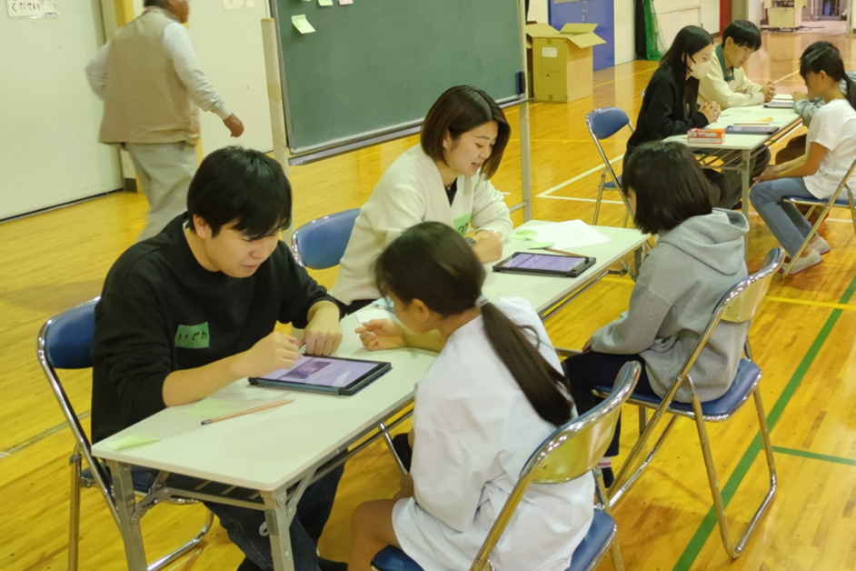 イベントでの雨トレ体験の様子