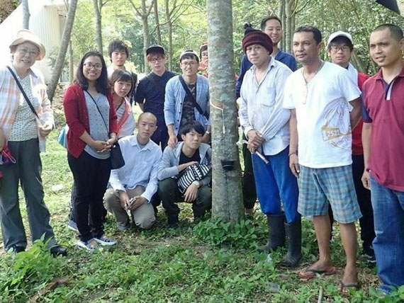 「ゴム科学と技術－KITで学び、KITから世界に発信」の活動で行った天然ゴムプランテーション訪問